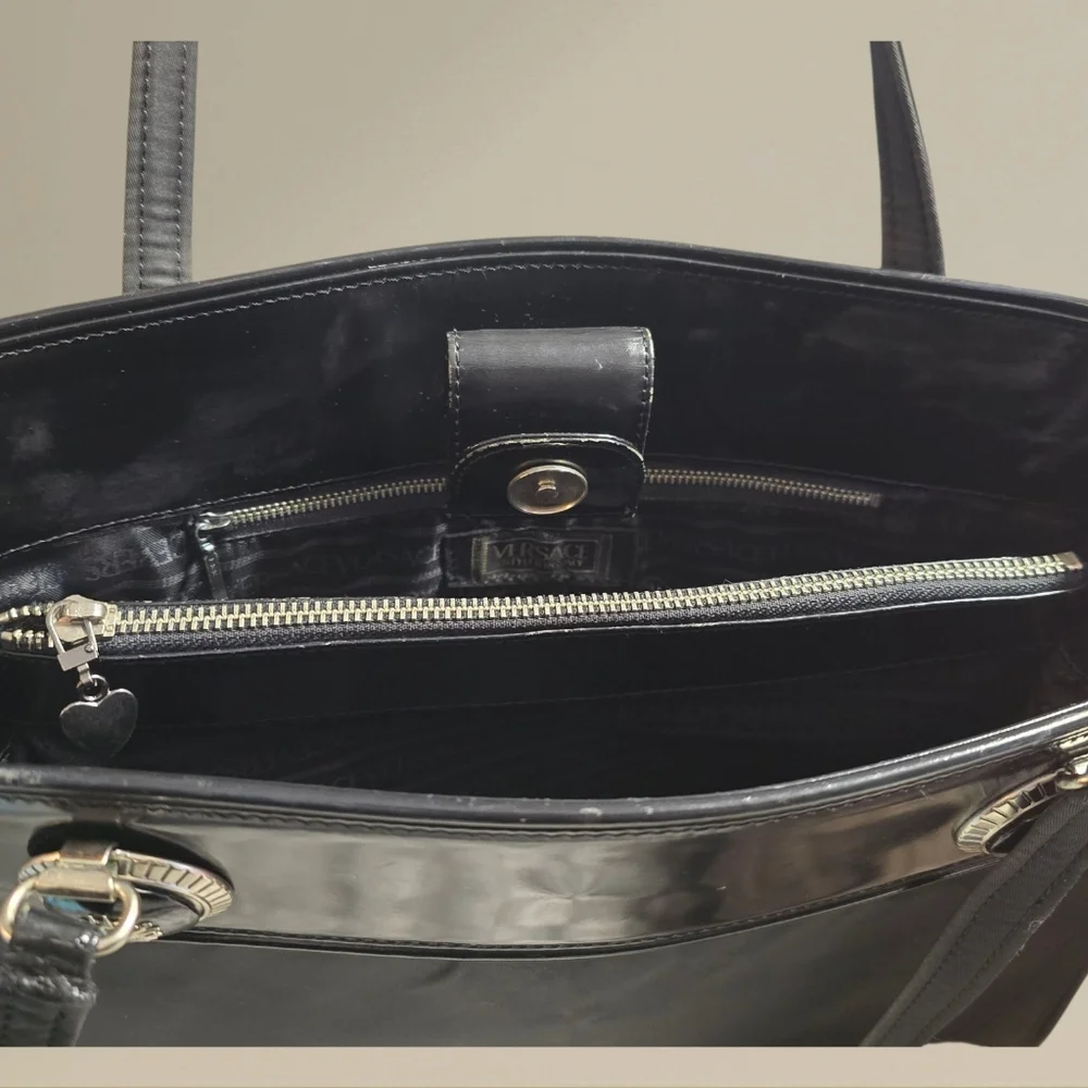 Versace Nylon & Patent Leather tote - Picture 8 of 16